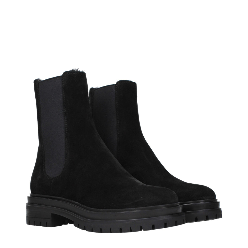 Gianvito Rossi Schwarze Leder-Stiefeletten
