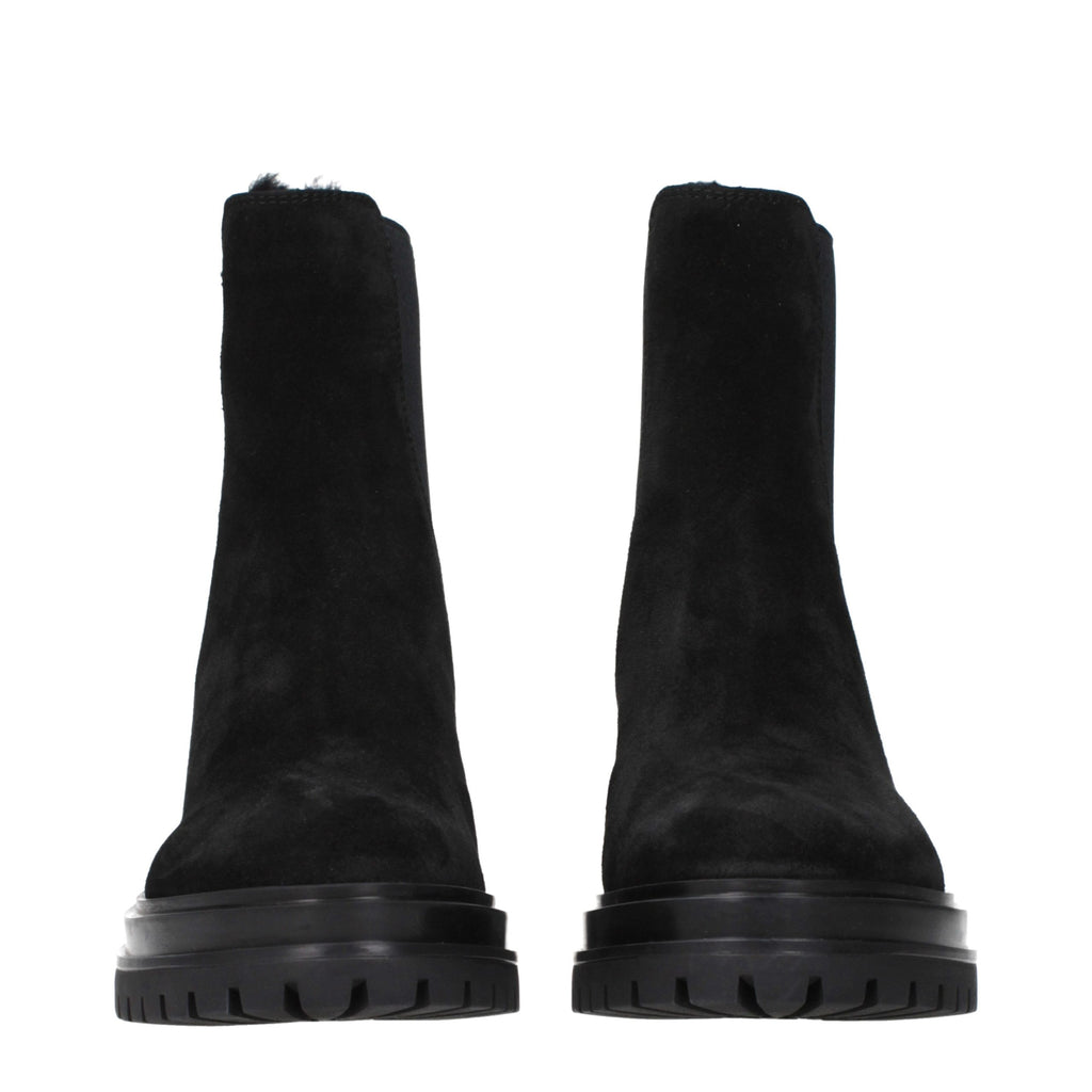 Gianvito Rossi Schwarze Leder-Stiefeletten