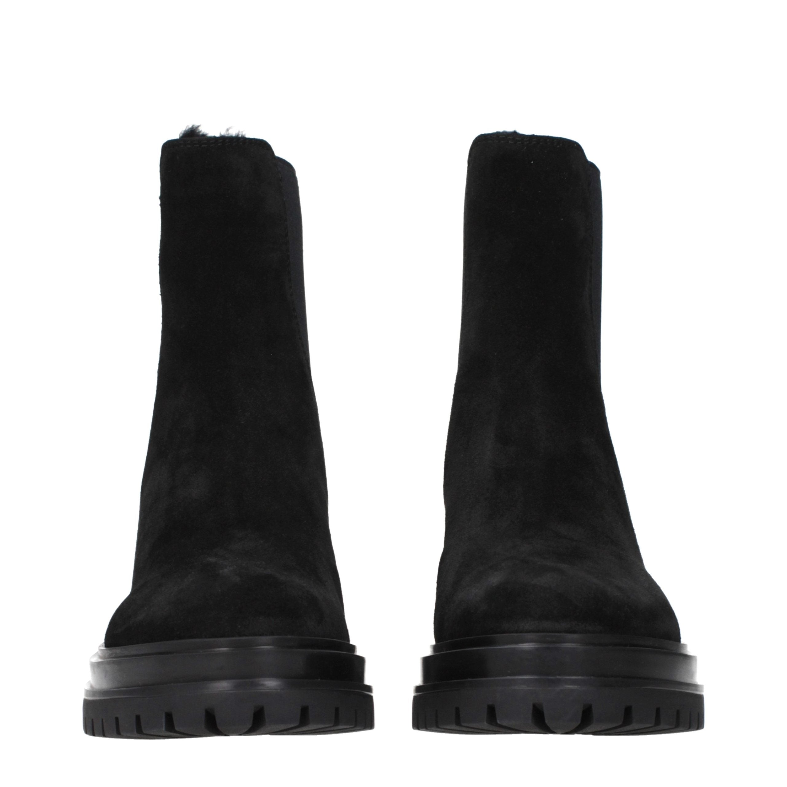 Gianvito Rossi Schwarze Leder-Stiefeletten
