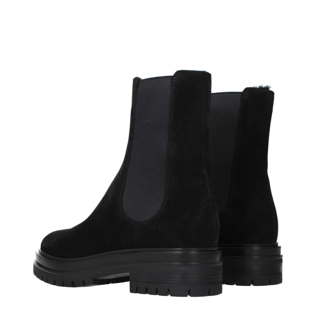 Gianvito Rossi Schwarze Leder-Stiefeletten