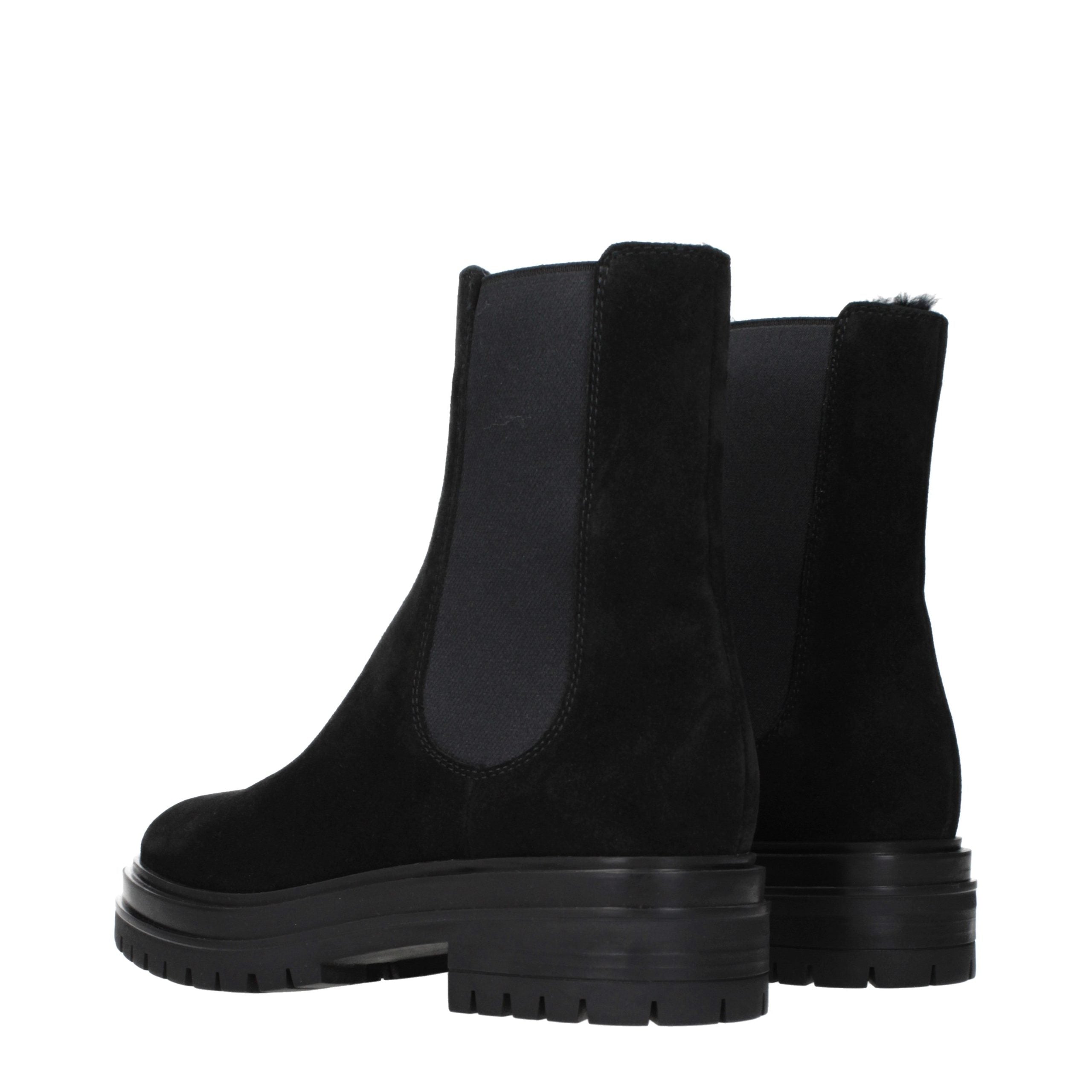 Gianvito Rossi Schwarze Leder-Stiefeletten