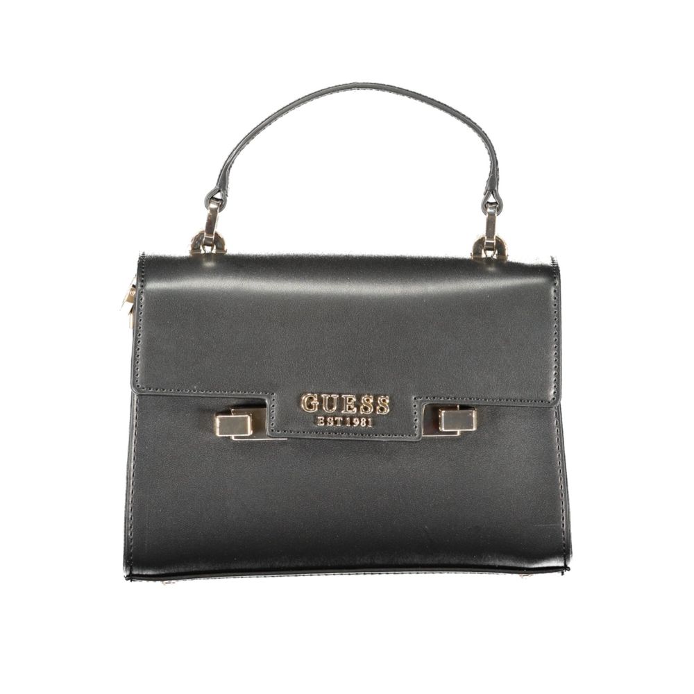 Guess Jeans Schwarze Damen-Handtasche aus Polyethylen