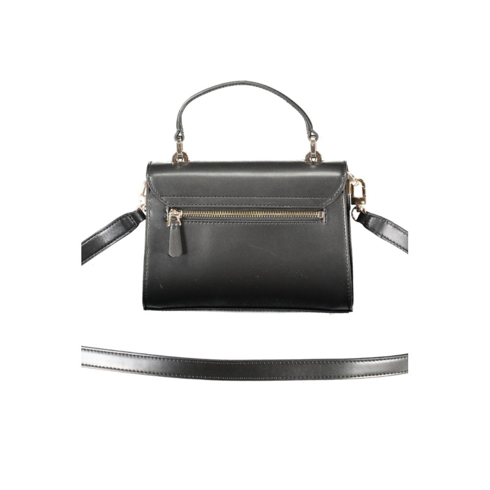 Guess Jeans Schwarze Damen-Handtasche aus Polyethylen