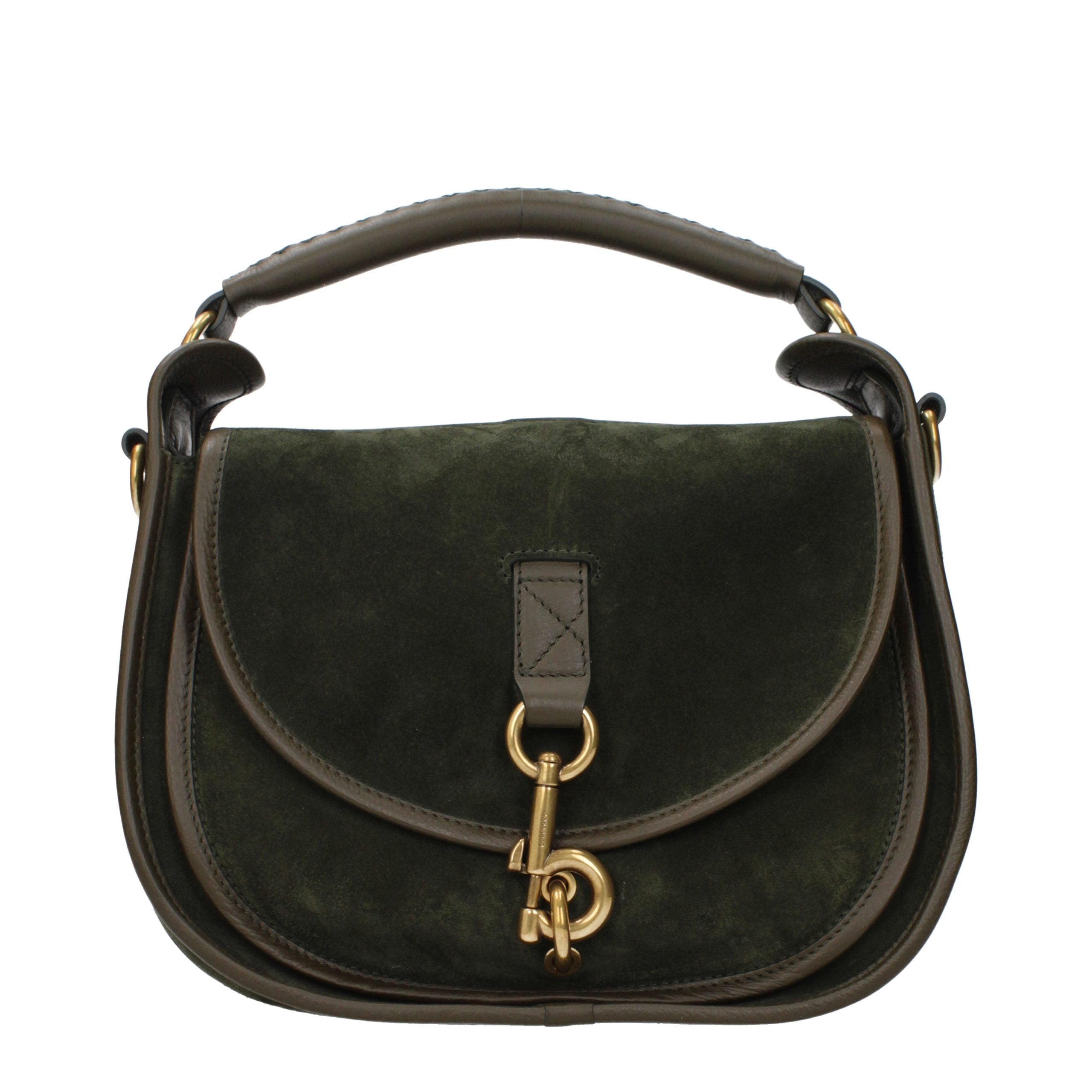 Burberry Grüne Lederhandtasche