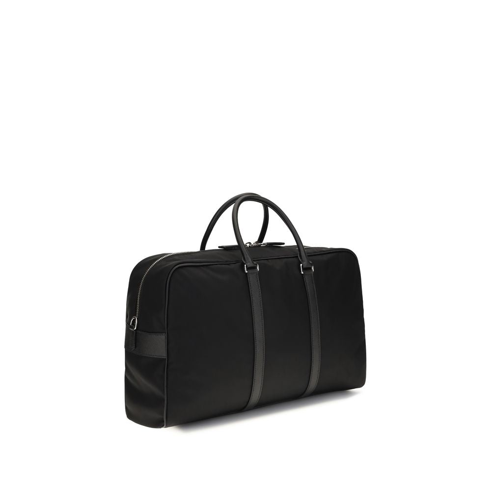 Prada Schwarze Gepäck- und Reisetasche aus recyceltem Polyamid