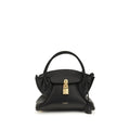 Balmain Schwarze Kalbsleder Bos Taurus Handtasche