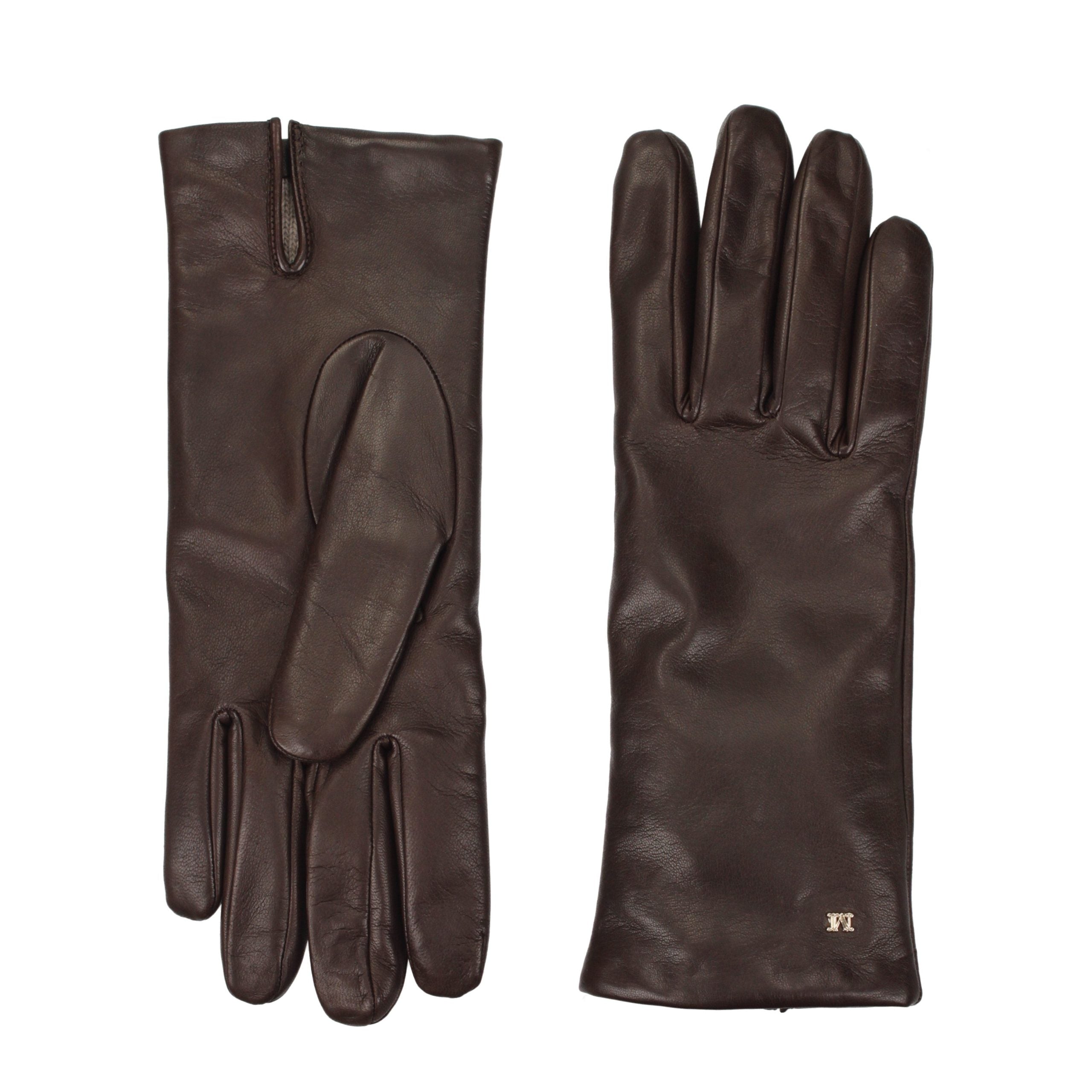 Max Mara Braune Lederhandschuhe