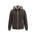 Brunello Cucinelli Brauner Bomber aus Polyamid