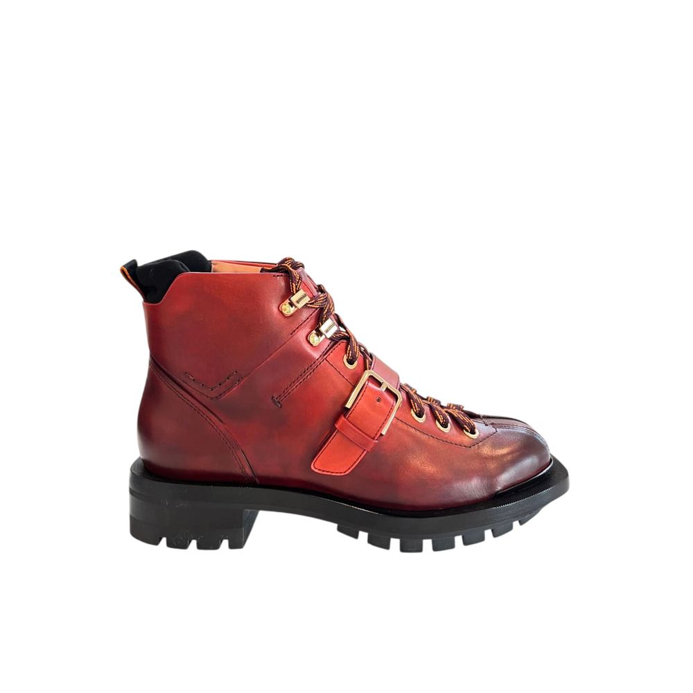 Santoni Roter Damen-Stiefel aus Leder