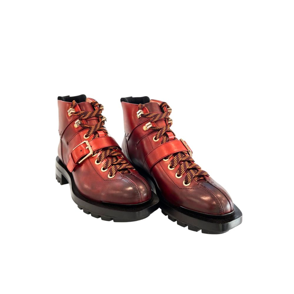 Santoni Roter Damen-Stiefel aus Leder