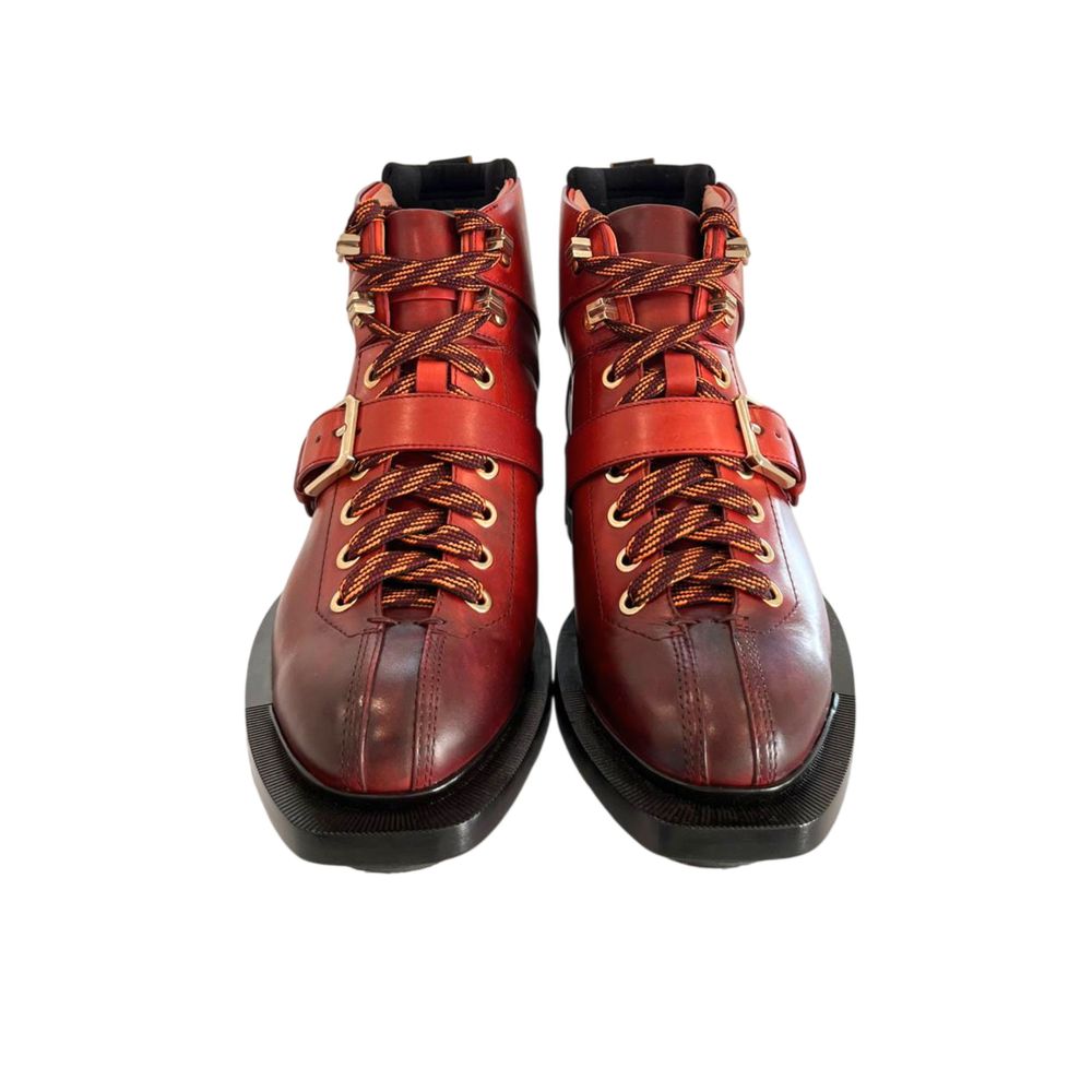 Santoni Roter Damen-Stiefel aus Leder