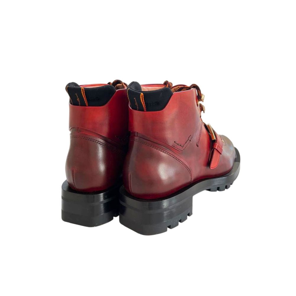 Santoni Roter Damen-Stiefel aus Leder
