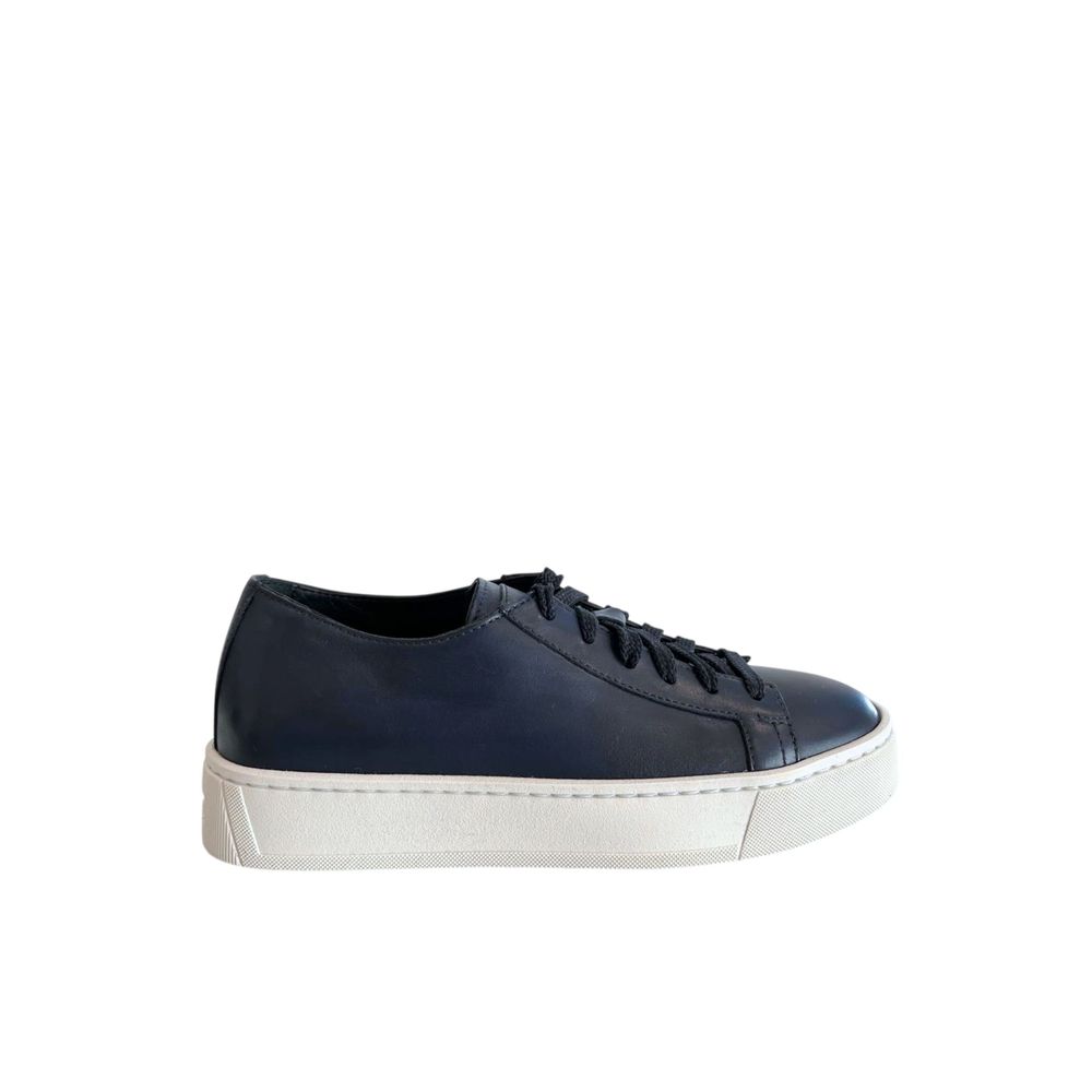 Santoni Sneaker aus blauem Stoff