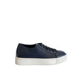Santoni Sneaker aus blauem Stoff