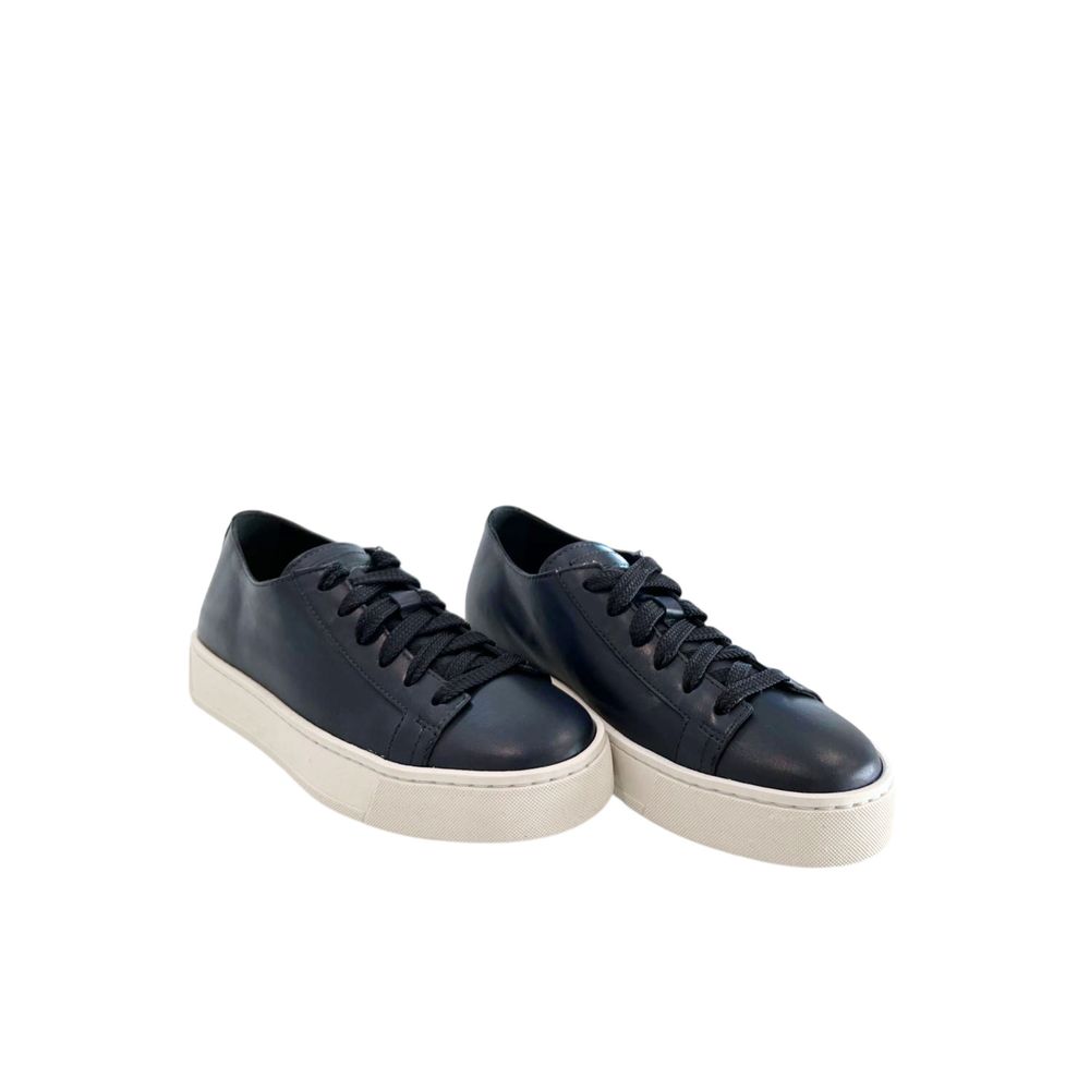 Santoni Sneaker aus blauem Stoff