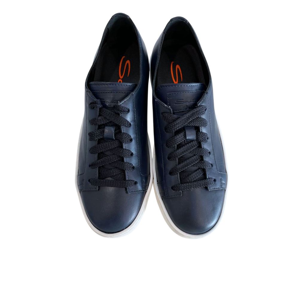 Santoni Sneaker aus blauem Stoff
