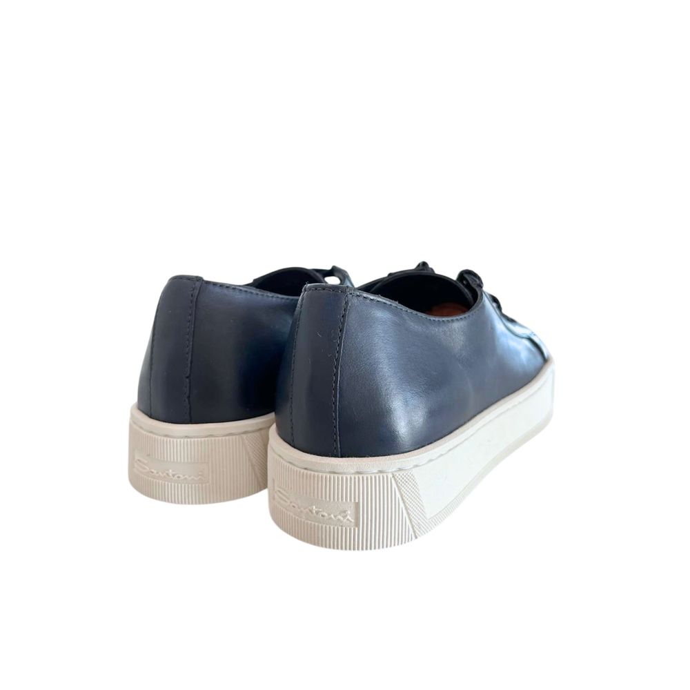 Santoni Sneaker aus blauem Stoff