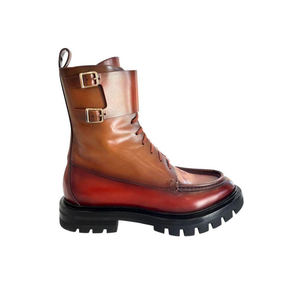 Santoni Rote Damen-Stiefel aus Leder