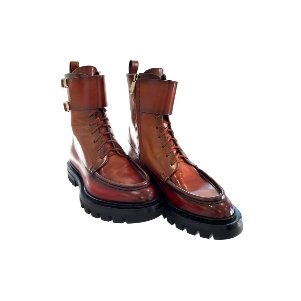 Santoni Rote Damen-Stiefel aus Leder