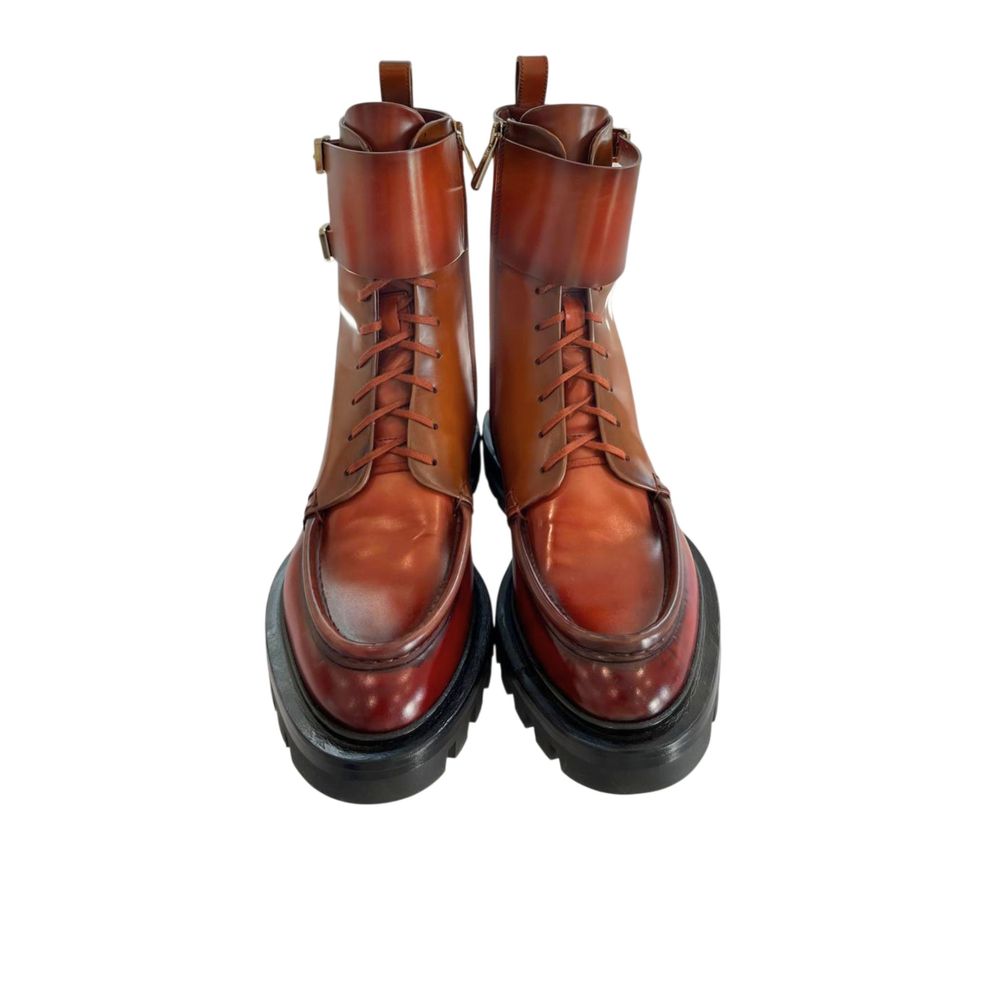 Santoni Rote Damen-Stiefel aus Leder