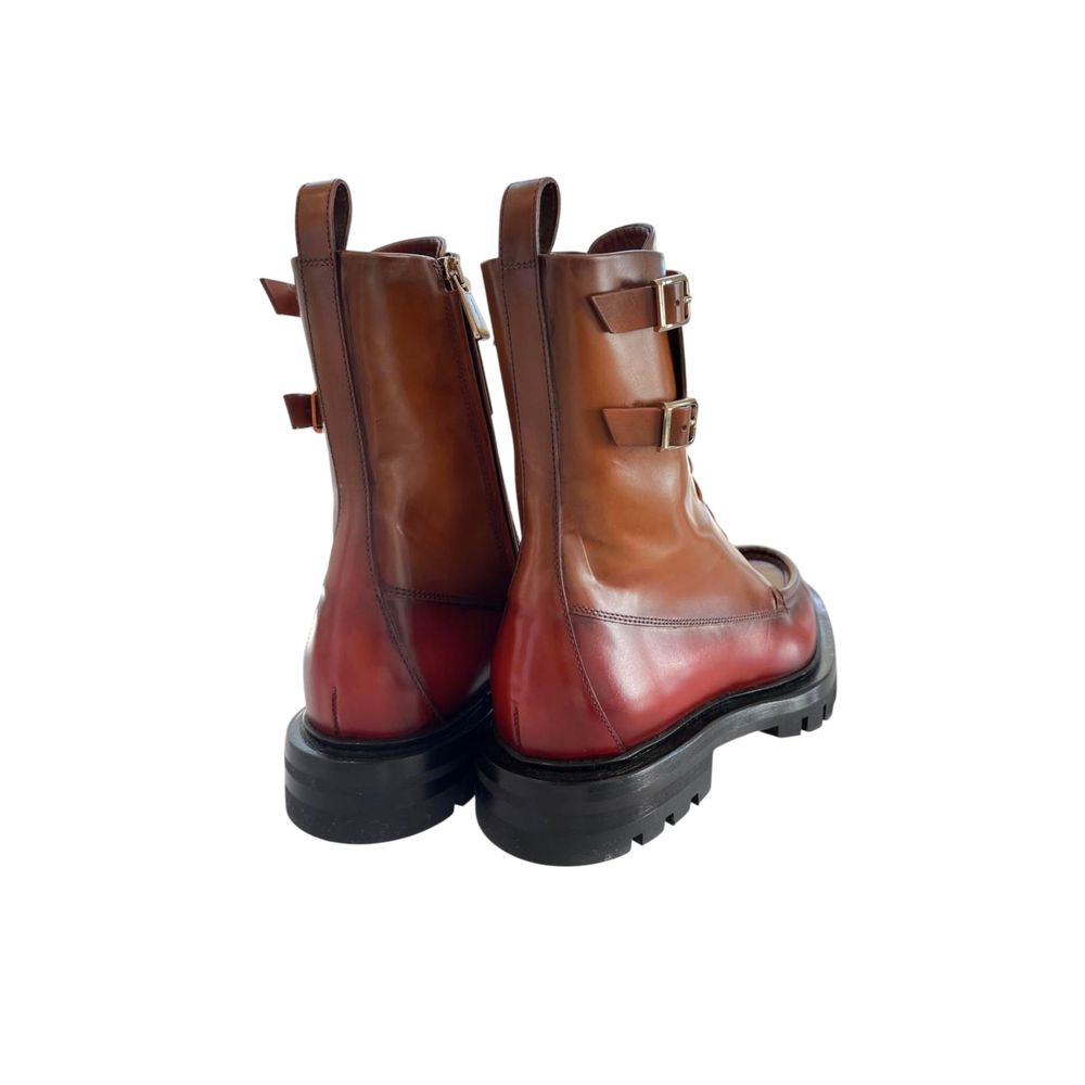 Santoni Rote Damen-Stiefel aus Leder