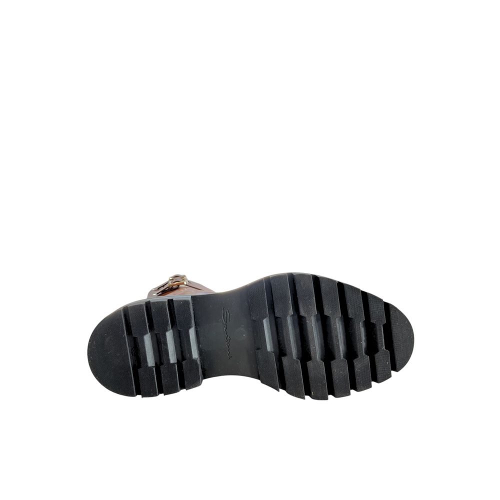 Santoni Rote Damen-Stiefel aus Leder