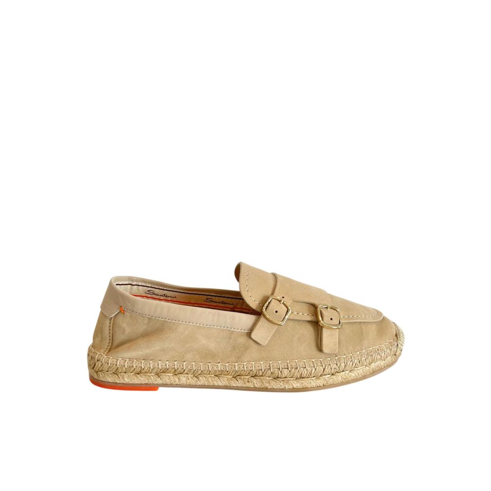Santoni Damen-Sandalen aus beigem Leder