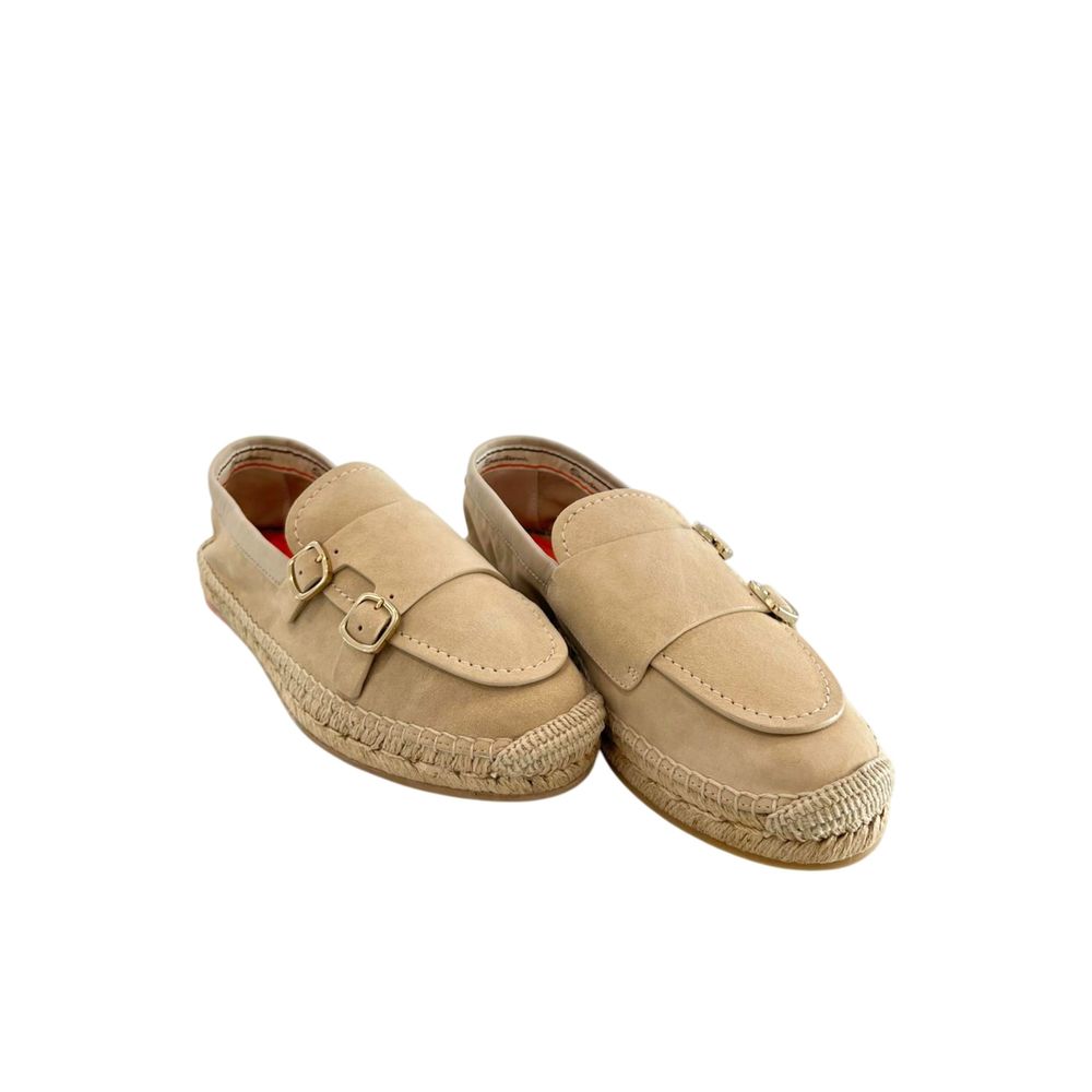 Santoni Damen-Sandalen aus beigem Leder