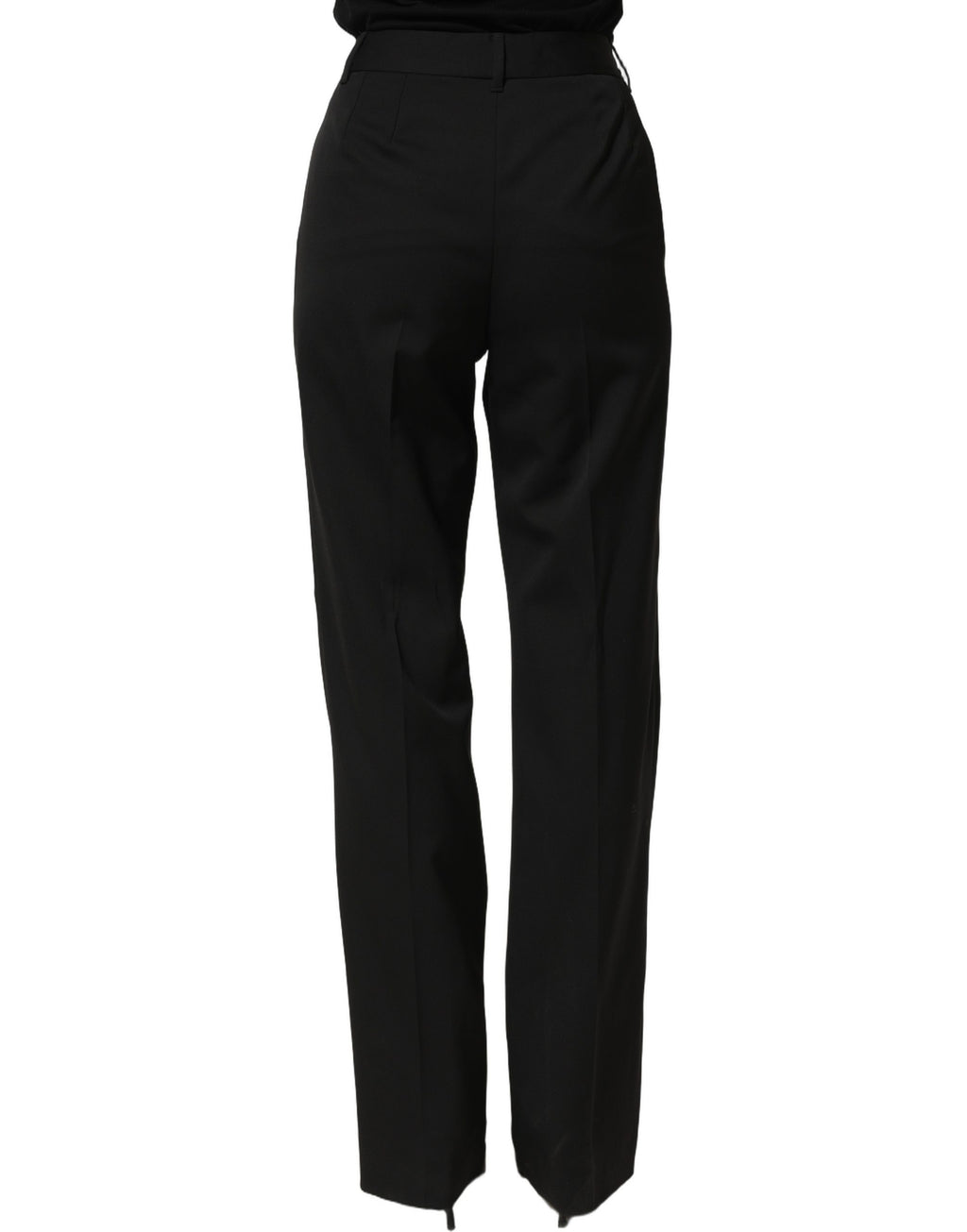 Dolce & Gabbana Schwarze Straight Dress Hose mit hoher Taille