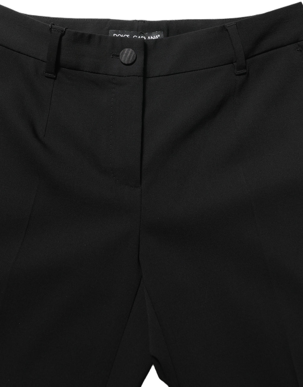 Dolce & Gabbana Schwarze High-Waist Straight Leg Hose