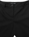 Dolce & Gabbana Schwarze High-Waist Straight Leg Hose
