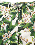 Dolce & Gabbana Weiße Cropped Hose mit Blumenprint