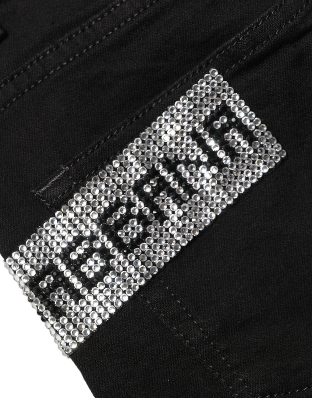 Dolce & Gabbana Schwarze Grace Jeans mit Strasssteinen und hoher Taille
