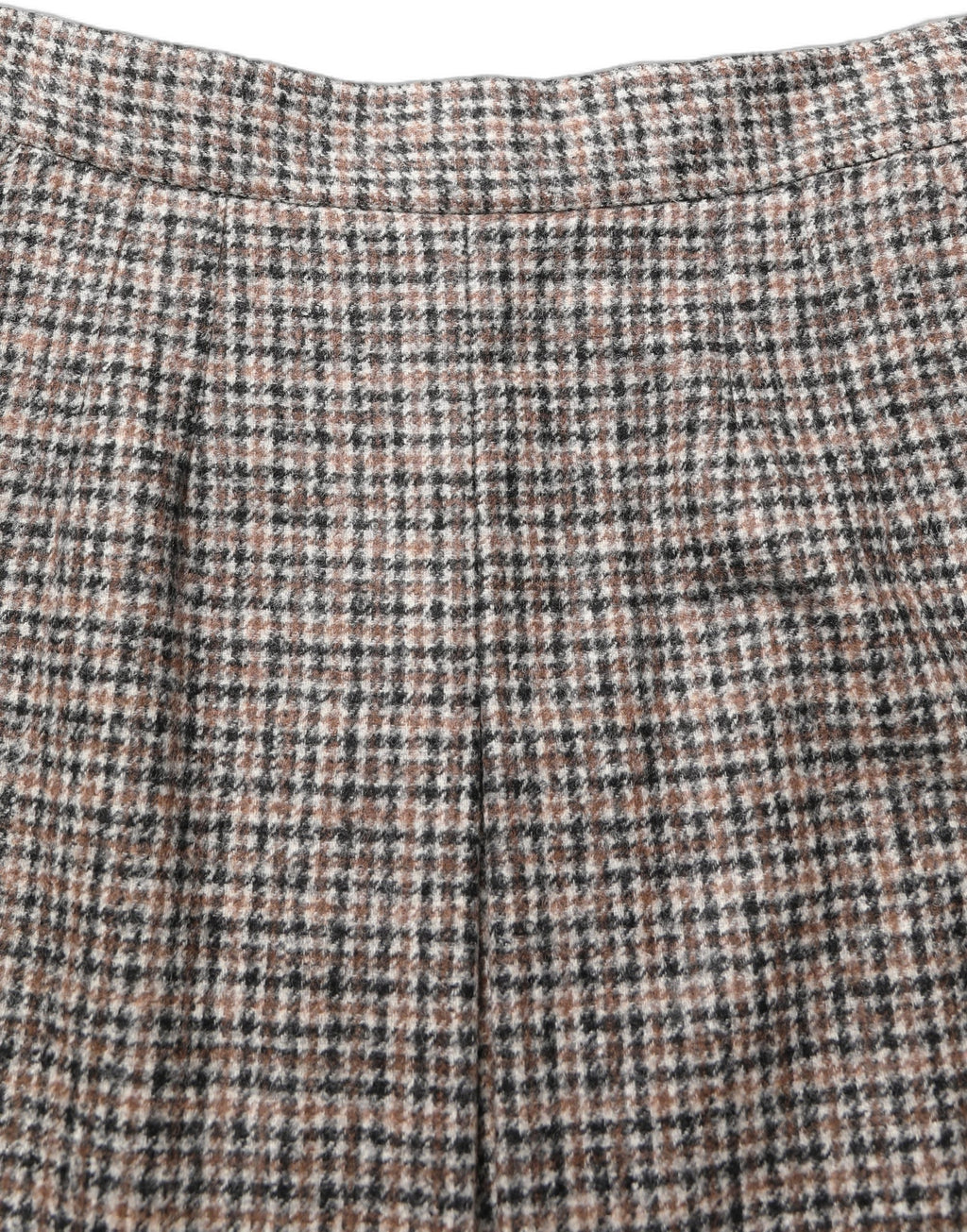 Dolce & Gabbana Brauner Tweed-Minirock mit hoher Taille und A-Linie