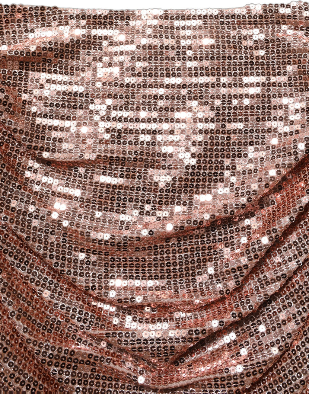Dolce & Gabbana Maxi-Rock mit hohem Bund, Raffungen und Pailletten in Roségold
