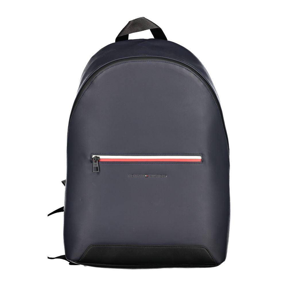 Tommy Hilfiger Blauer Rucksack aus Polyurethan für Herren mit verstellbaren Trägern