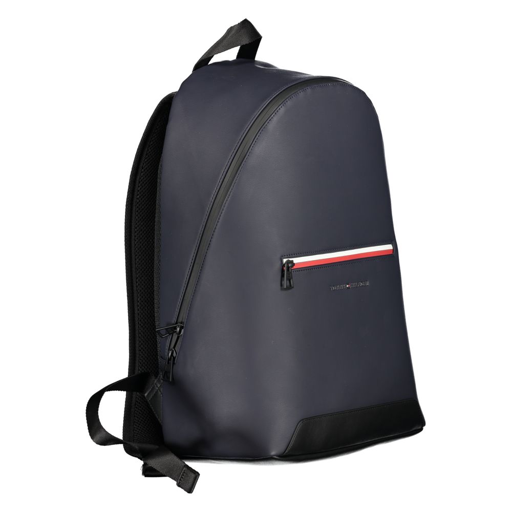 Tommy Hilfiger Blauer Rucksack aus Polyurethan für Herren mit verstellbaren Trägern