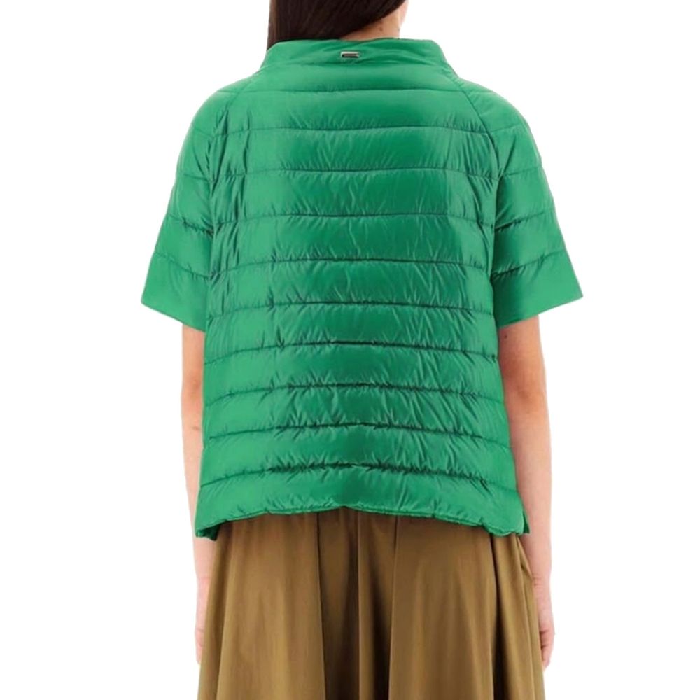 Herno Zweifarbige Polyamid-Steppjacke in voller Länge