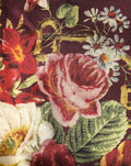 Dolce & Gabbana Minirock mit hoher Taille und A-Linie in Burgunderrot mit Blumenmuster