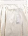 Dolce & Gabbana Rock aus Satin mit Spitzenbesatz in Off-White