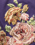 Dolce & Gabbana Lila Minirock mit Blumenstickerei und mittelhohem Bund
