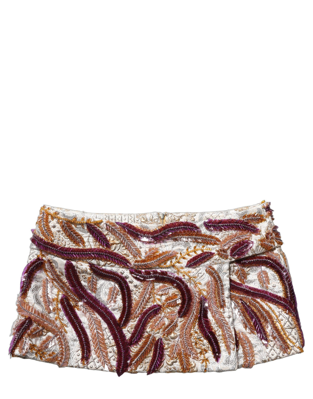 Dolce & Gabbana Minirock in A-Linie mit mittelhohem Bund und mehrfarbigen Pailletten