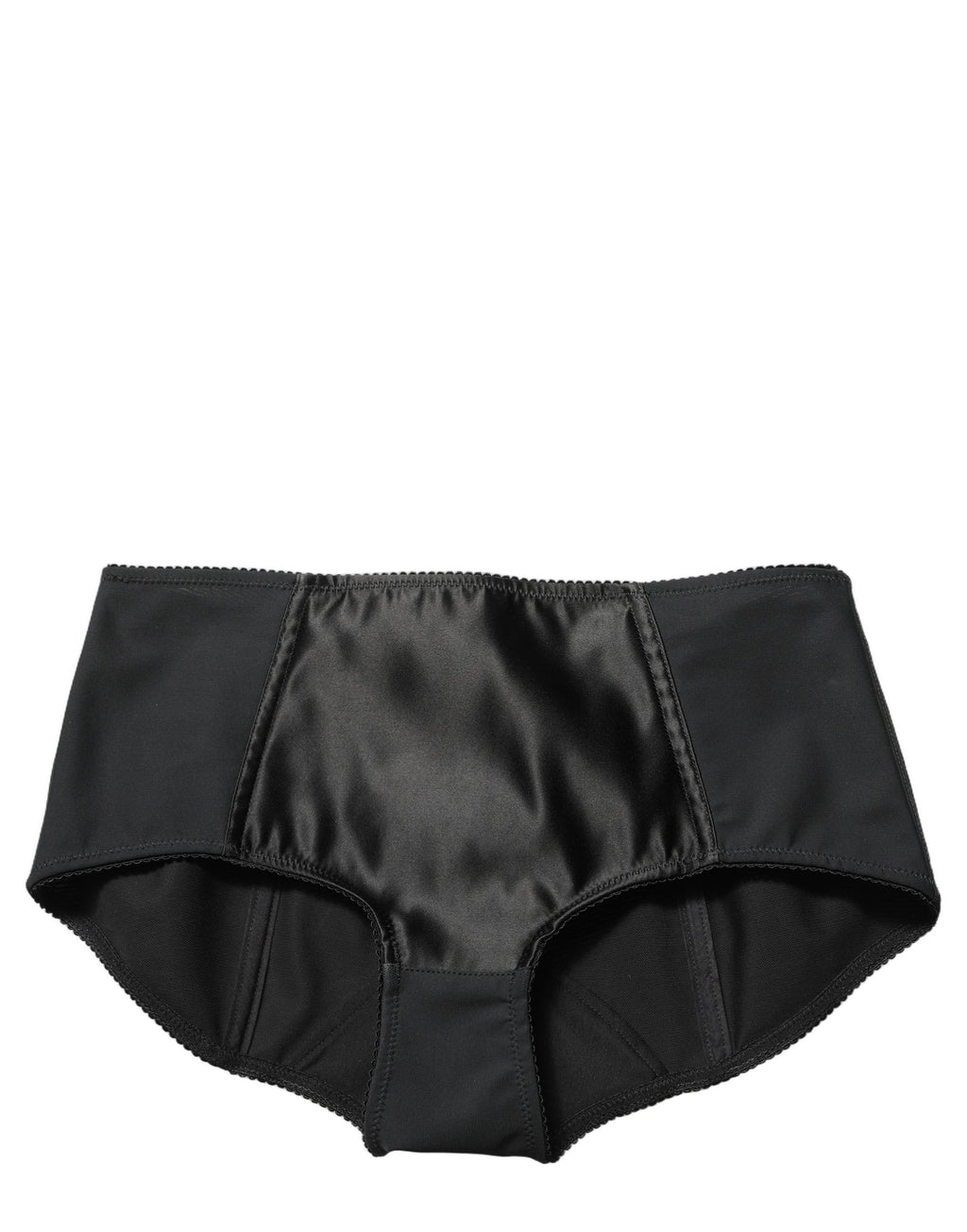 Dolce & Gabbana Schwarze Low-Waist-Culotte-Hotpants aus Satin