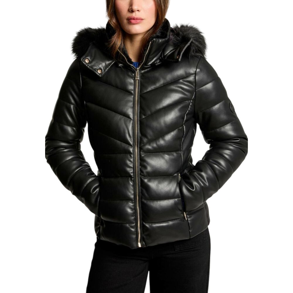 Morgan De Toi Schwarze Jacke aus Polyethylen, durchgehend