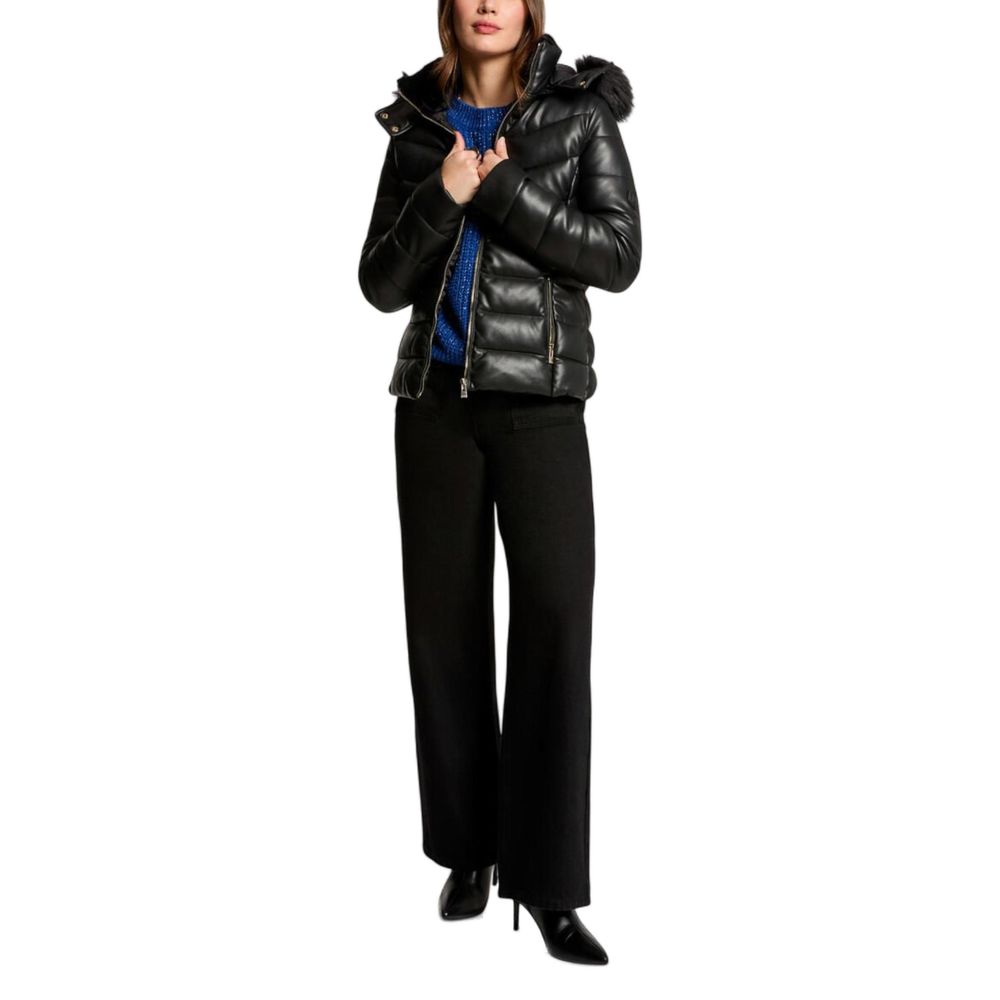 Morgan De Toi Schwarze Jacke aus Polyethylen, durchgehend