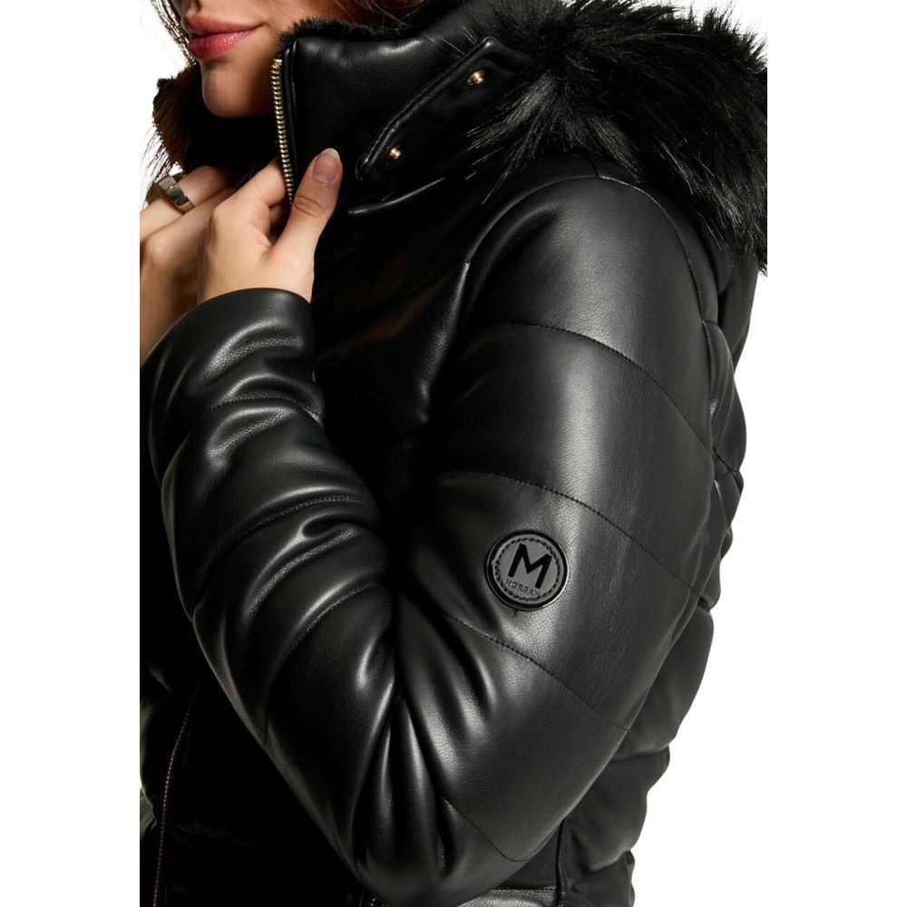 Morgan De Toi Schwarze Jacke aus Polyethylen, durchgehend