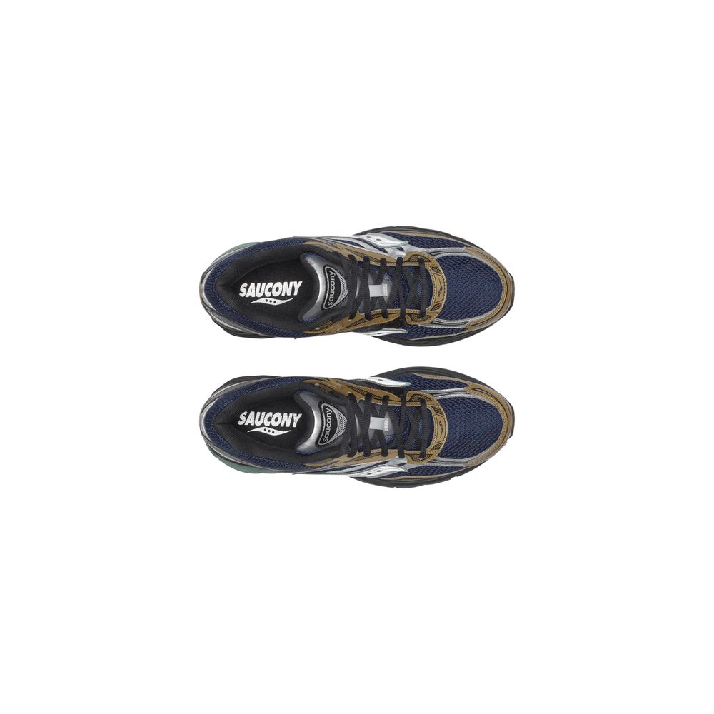 Saucony Braune Synthetik-Sneaker im Athletic-Stil