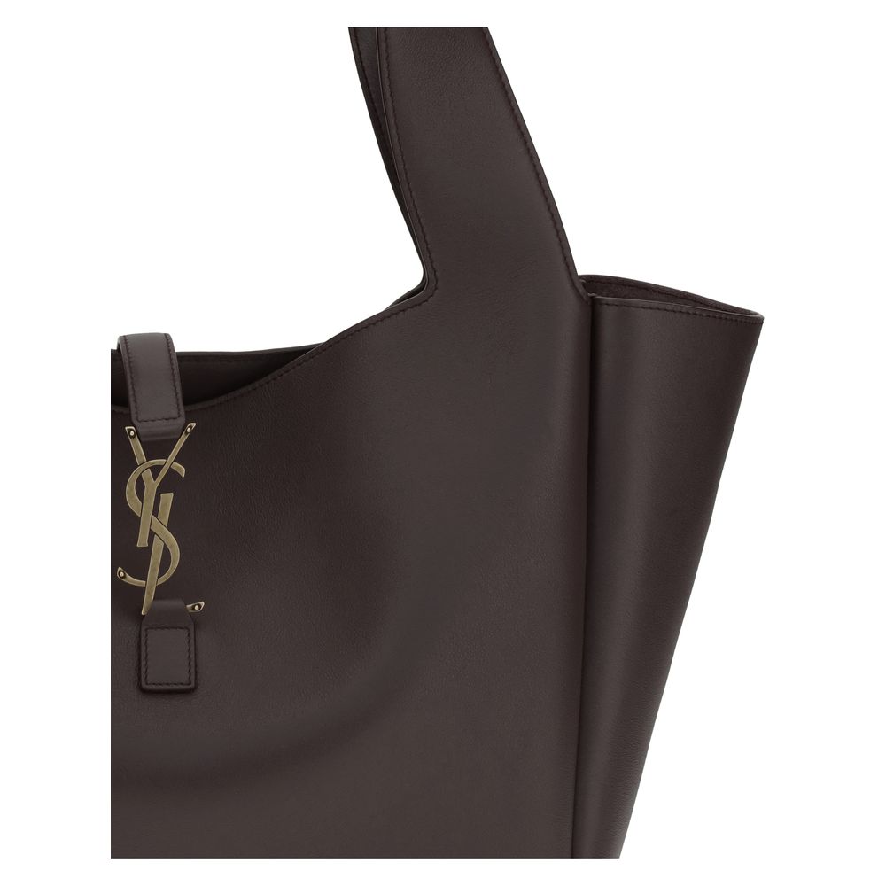 Saint Laurent Braune Kalbsleder Bos Taurus Schultertasche
