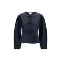 Ganni Schwarze Baumwollbluse