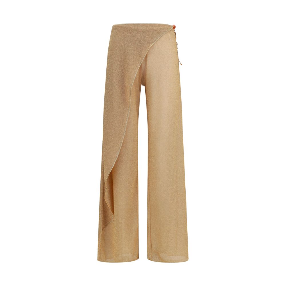 Oséree Goldfarbene Polyamid-Freizeithose